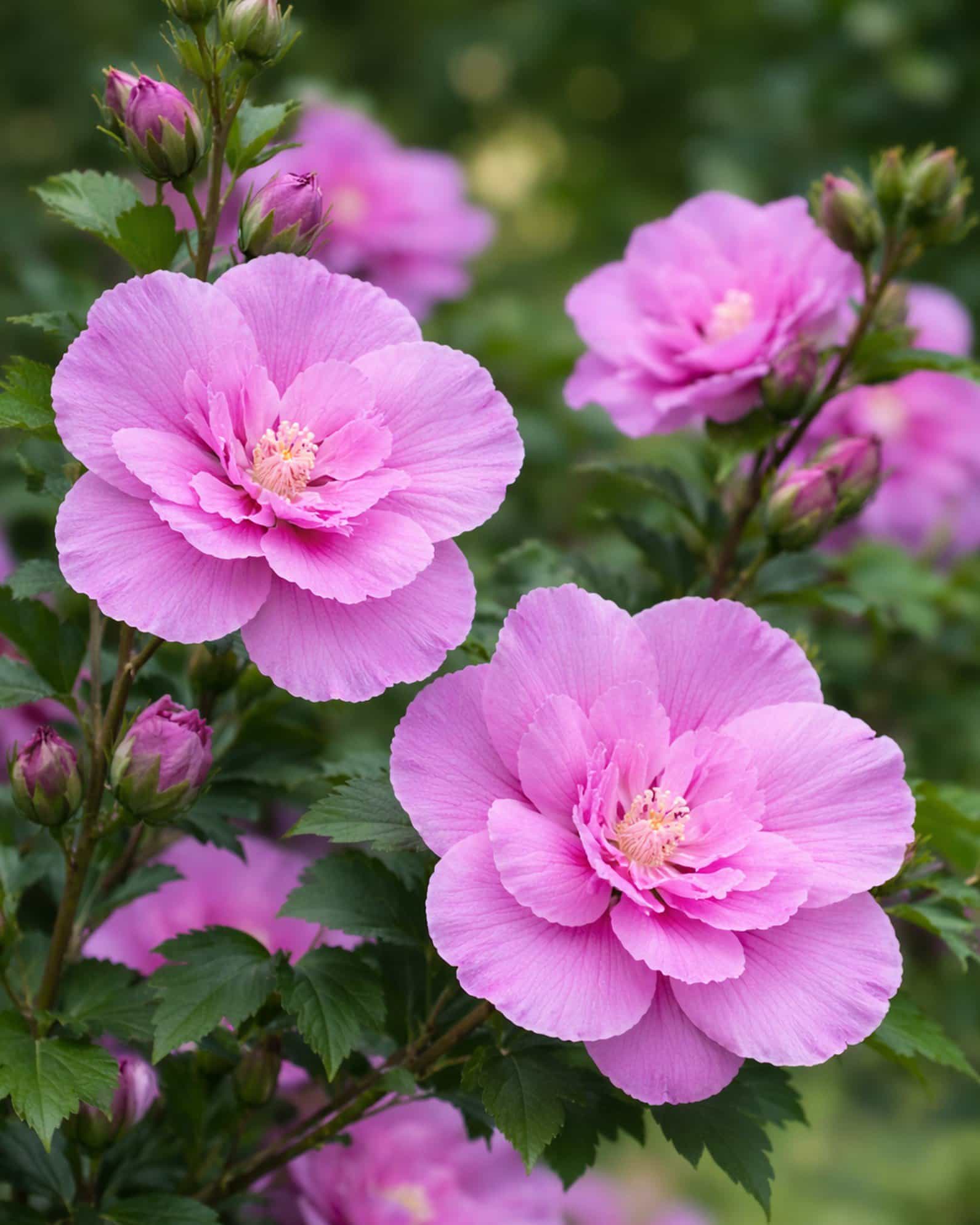 Dark Lavender Chiffon Althea Tree Form