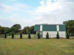 Eastern Red Cedars to block building